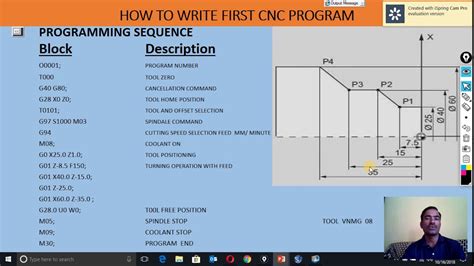 writing a cnc program